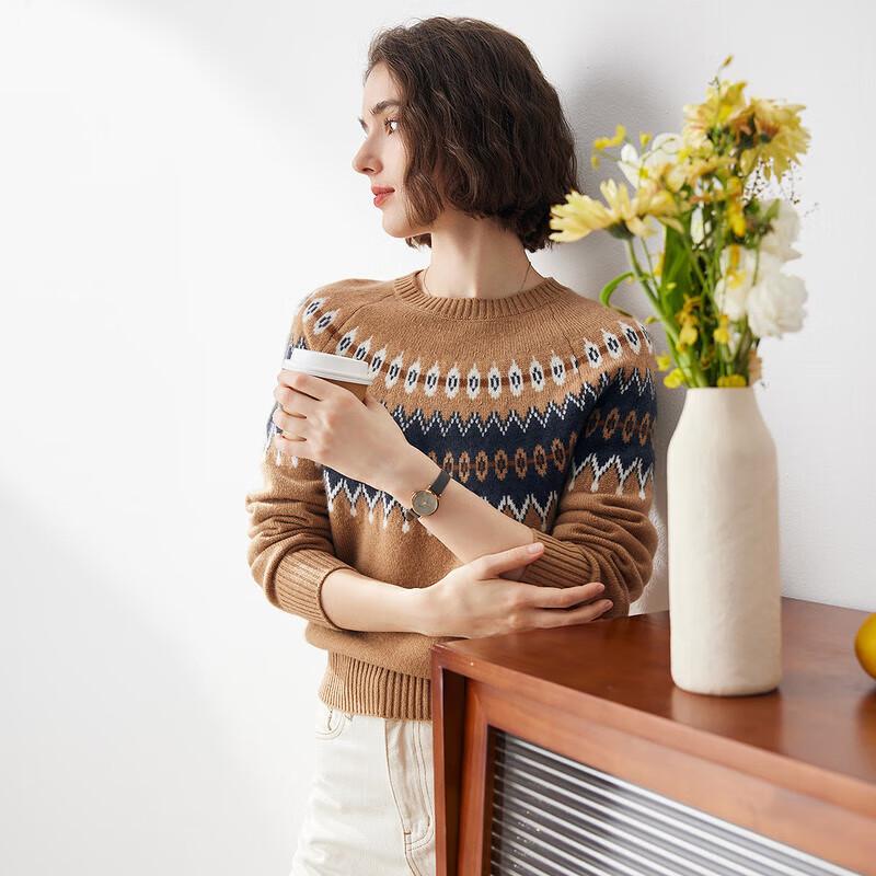 Komon Boca Women's Jacquard Cashmere Sweater