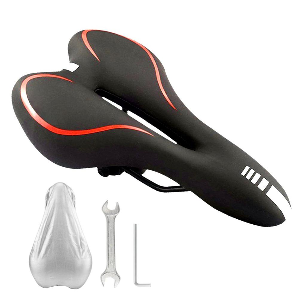 Nonslip Breathable Bike Saddles Seats Pad Replacement Soft Bike Seats Cushions Silicone Bicycles Saddles Easy to Install