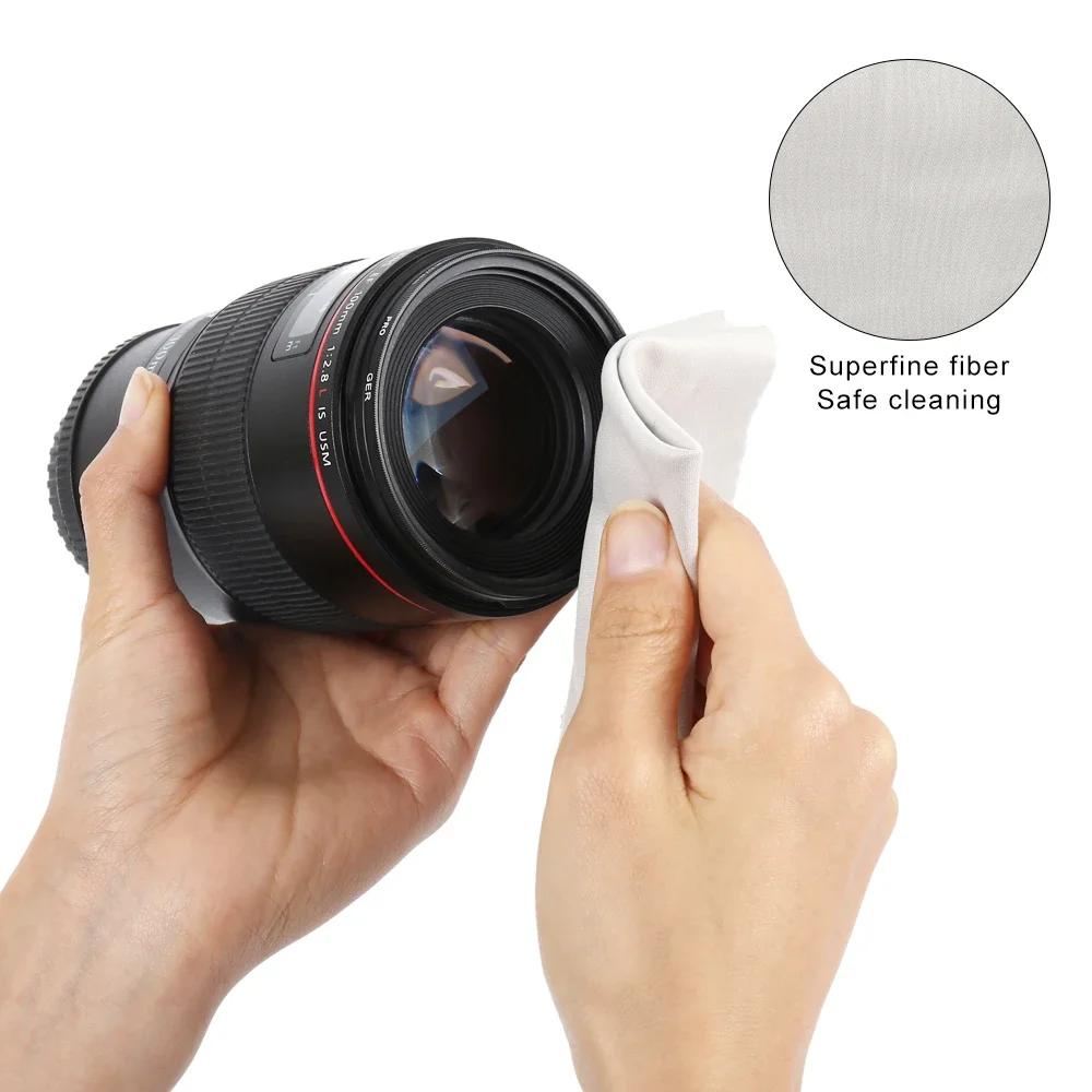 Camera Lens Cleaning Kit Professional Scratch-Free Lint-Free Electronics Cleaner with Air Blower Brush Wipes Tweezers for DSLR