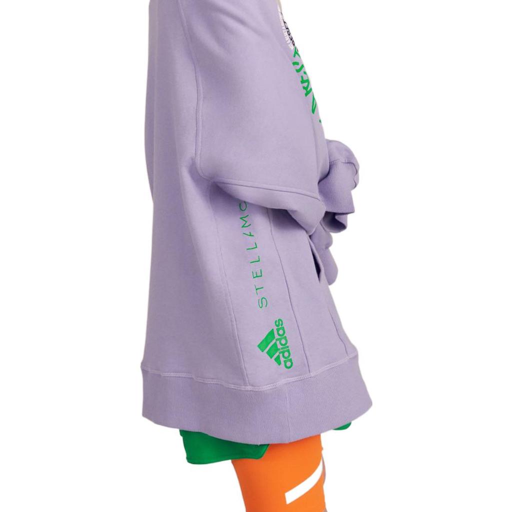 Adidas By Stella McCartney Pull On Gender Neutral Half Zip Hoodie Faded Glow Purple IB5900