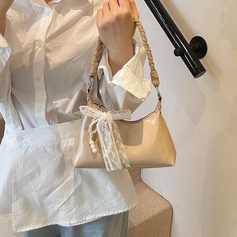 IELGY Korean Version Simple All-Match Commuter Shoulder Casual Bow Underarm Bag