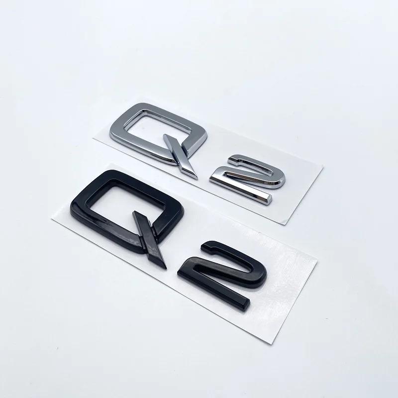 ABS Numbers Letters Q2 Q3 Q4 Q5 Q6 Q7 Q8 Emblem for Audi Q series Car Fender Trunk Rear Logo Sticker Black Silver Accessories