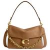 COACH Tabby Cow Leather Shoulder Bag Large Women's Mel Brown CAF51-B4T7J