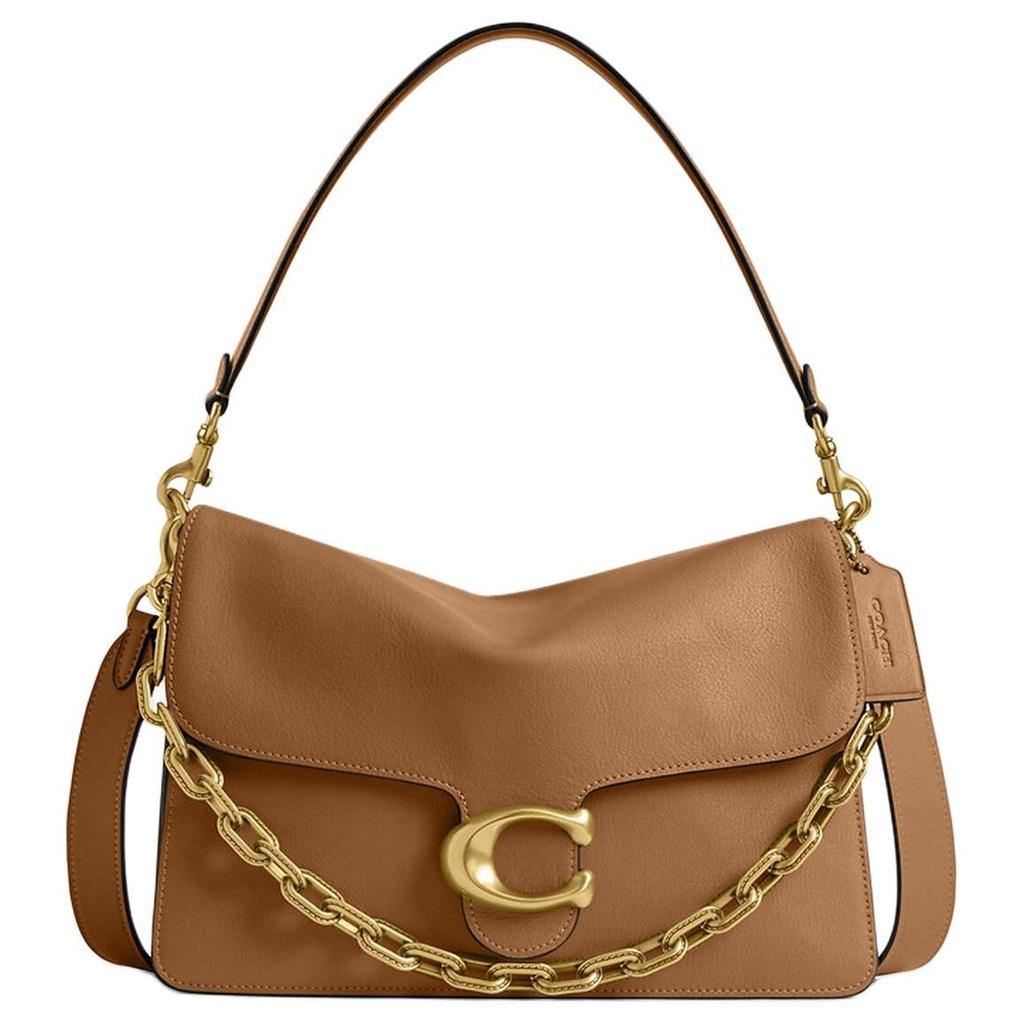 COACH Tabby Cow Leather Shoulder Bag Large Women's Mel Brown CAF51-B4T7J