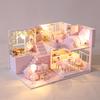 Wooden Miniature Doll House Kit 3D Puzzle Assembly Building Model Toy Handmade Duplex Apartment Production Toys Home Decoration