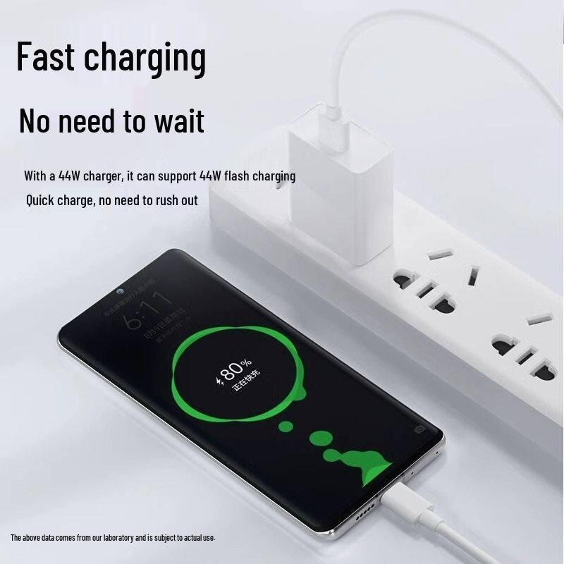 6A Super Fast Charging Android Data Cable for Huawei, Vivo, and OPPO 120W Flash Charge Mobile Phones.