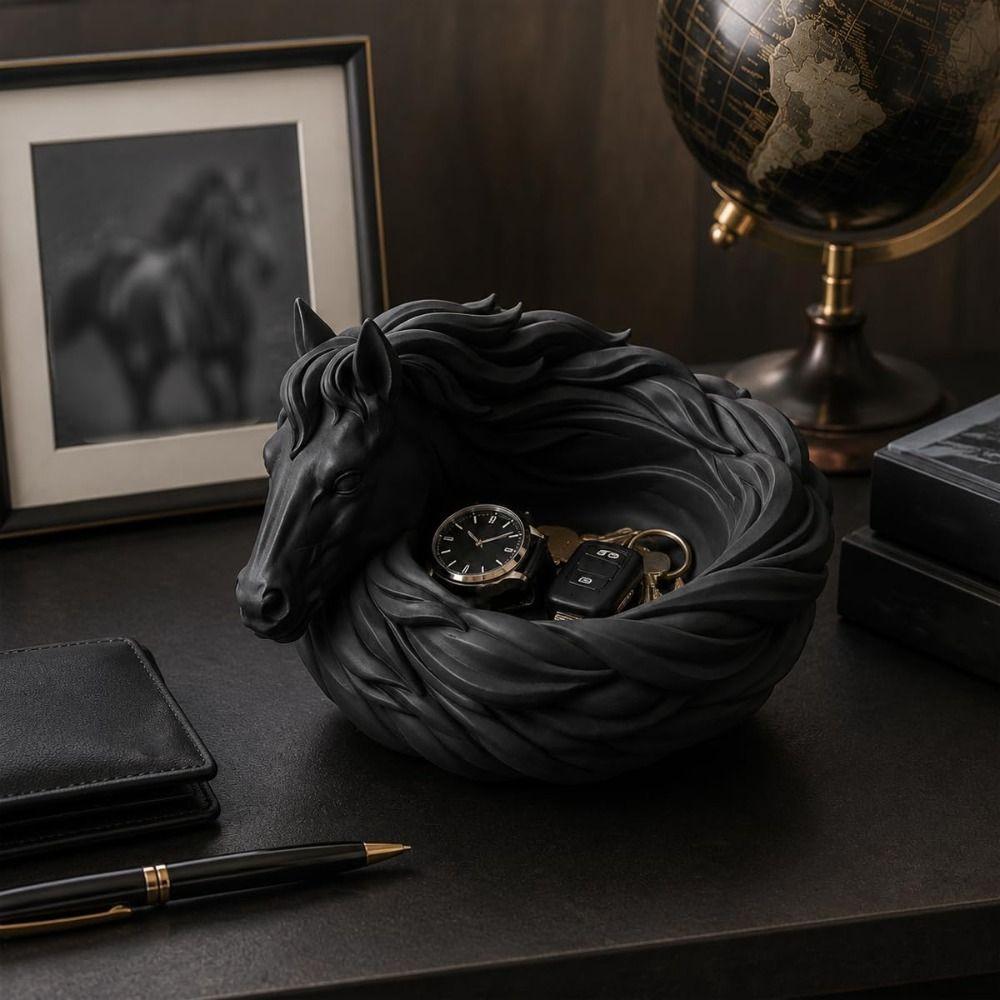 Tabletop Decor Horse Catchall Bowl for Keys Horse Storage Bowl Dresser Organizer