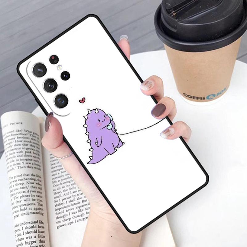 Cartoon Animal Dinosaur Couple phone case Cover For Samsung Galaxy S24 S25 Ultra S21 S22 Ultra S10E Note 10 Plus 20 FE S23