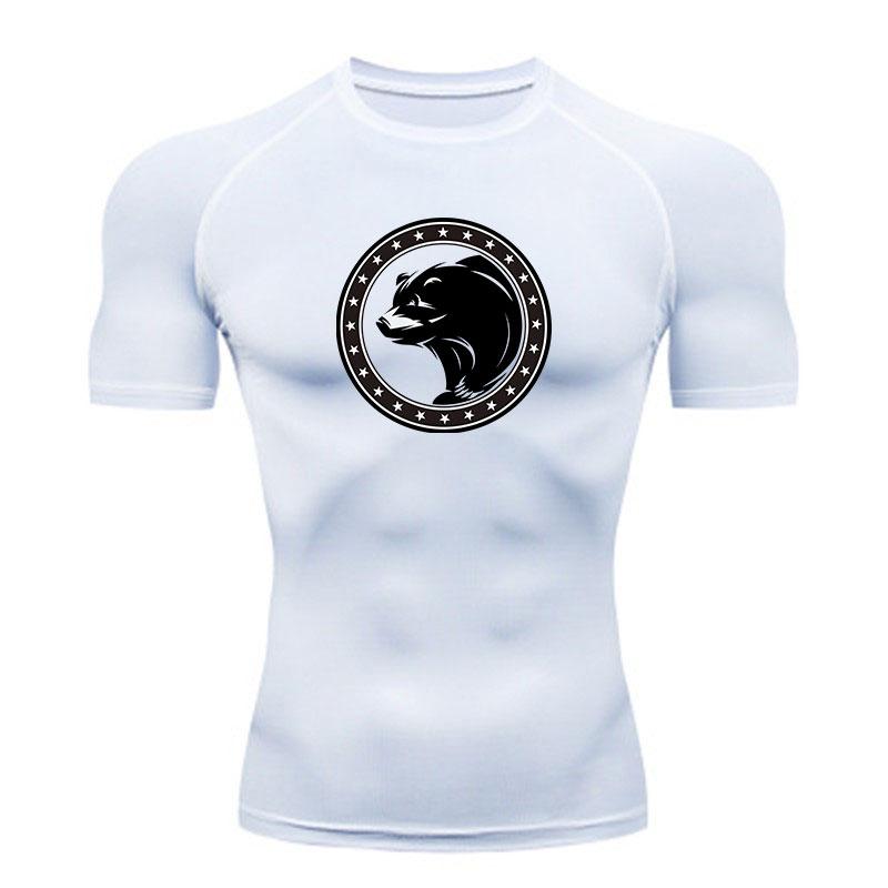 Men's Quick Dry Compression Athletic T-Shirt, Breathable Bea
