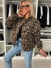 Women's Long-Sleeved Leopard Print Jacket for Autumn/Winter