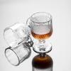 Exquisite Vintage Engraved Glass Liqueur Wine Glass - High-Stemmed, One-Shot, High-Value Mini Glass