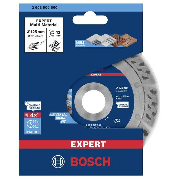 Disque à tronçonner diamanté multi matériaux expert bosch 125 mm - 2608900660