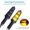 2/4PCS Led Motorcycle Blinkers Turn Signal Lamp Flashing Lights Amber Flashers Waterproof Bendable Motorbike Scooter