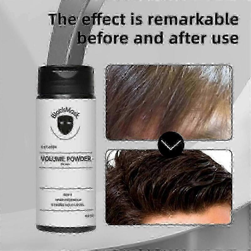 BlackMask Hair Styling Powder 25-26g, Instant Volume & Texture for Effortless Hairstyles, Long-Lasting Hold for Men & Women