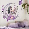 Wolf Moon Butterfly Wall Stickers for Girls Room Decoration Kids Room Decals Bedroom Sticker