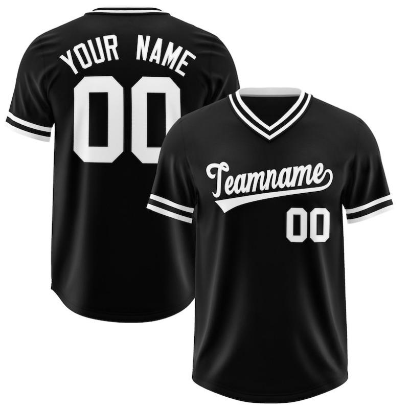 DIY Custom Embroidered V-Neck Baseball Jersey Personalized Uniform Colors Available, Game Day Sport Practice Wear DIY Fan Gift