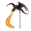 Dragon Yard Sculpture with a Flame Effect, No Electrical Wiring Required, and Distinct Daytime and Evening Displays for Flower Gardens