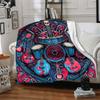 1pc Guitar Skull Lightweight Flannel Blanket, Comfortable and Warm Blanket, for Office and Camping Sofa Bed, Livingroom134
