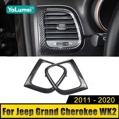 Pre Jeep Grand Cherokee WK2 2011-2013 2014 2015 2016 2017 2018 2019 2020 Kryt prieduchu klimatizácie do auta Ozdobný rámček Výstupu Nálepky