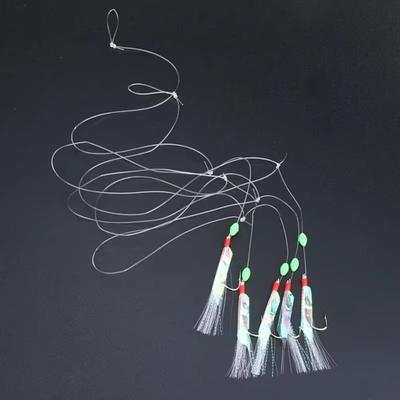 5 Stück Neue Weiche Angelköder Rigs Köder Jigs Köder Weichköder Getragene Schnur Kristall Widerhakenhaken Angelköder