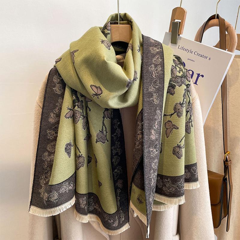 Luxury Cashmere Women Scarf Winter Animal Print Scarve Pashmina Mujer Female Foulard Bufanda Blanket Shawl Echarpe Pareo