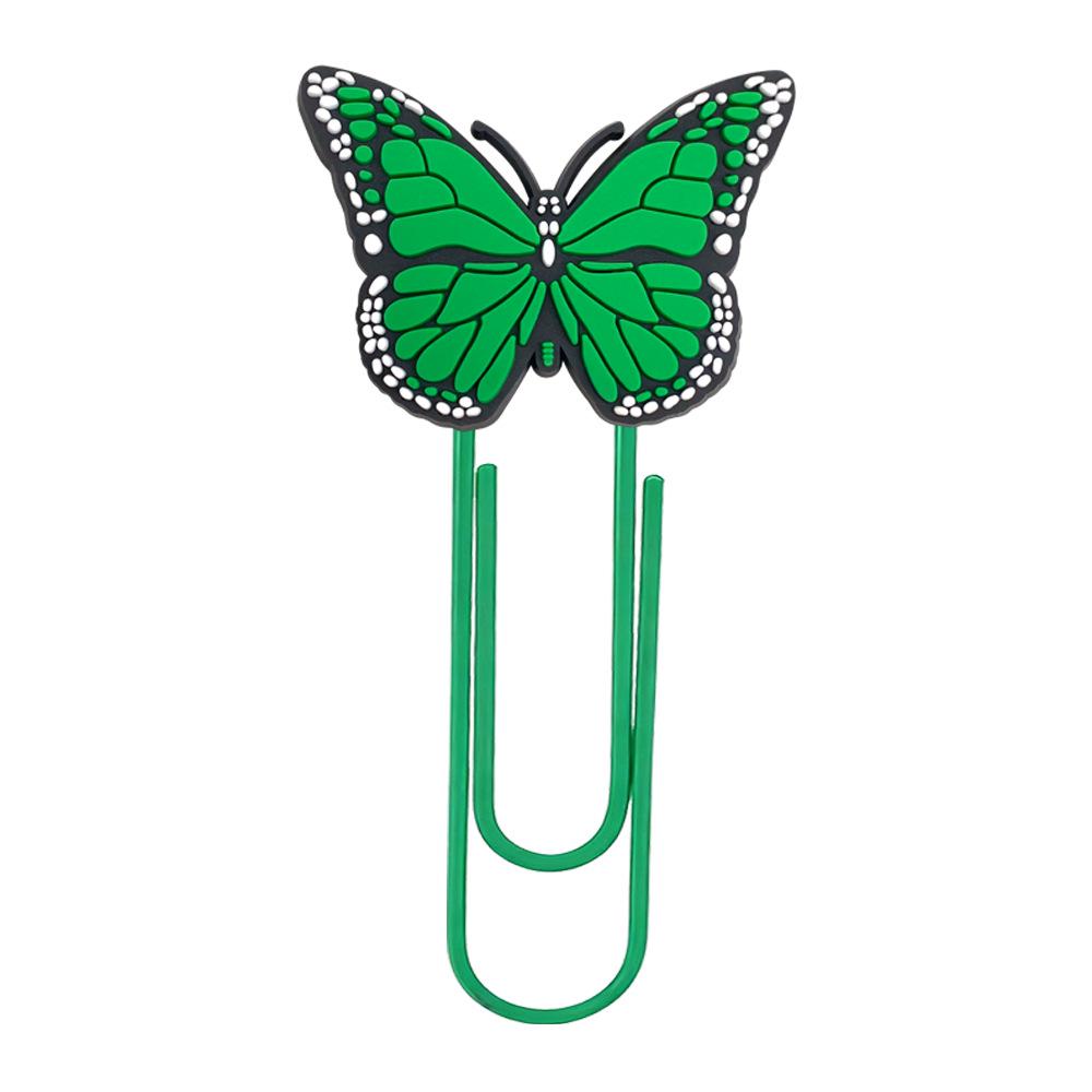 Creative Cute Butterfly U-Shaped Paperclip Bookmark - PVC Cartoon Office Supplies