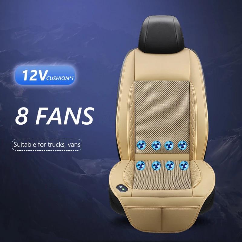 12V 24V Car Seat Cushion with Fan Cooling Seat Mat Heat Fan Dissipation Universal Fast Blowing Ventilation Cool Air Fan Seat Pad