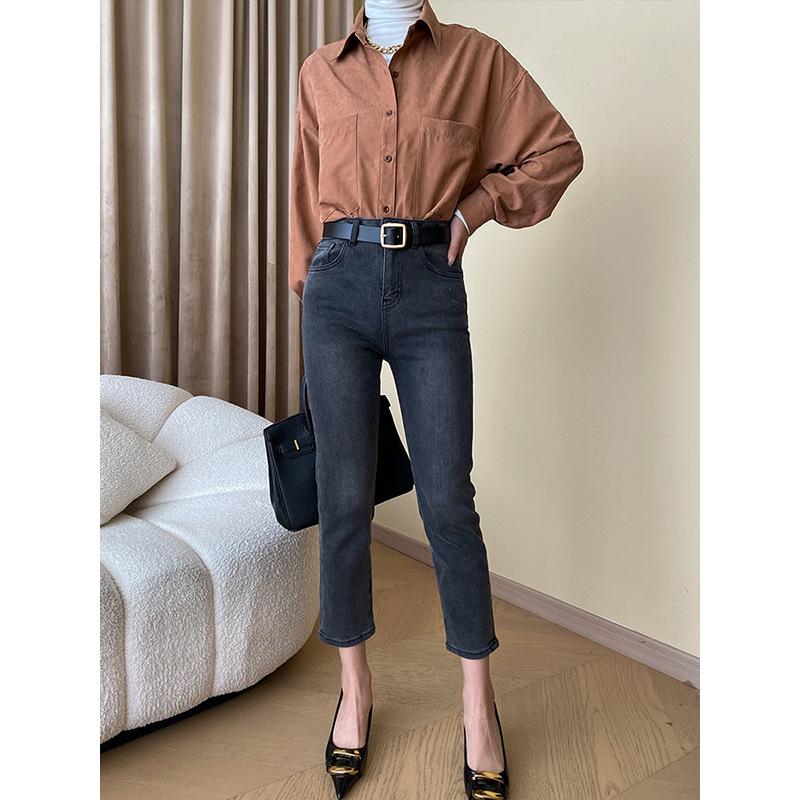 

Sinan Vintage Ash-Washed Velvet Skinny Jeans SN4584 Small