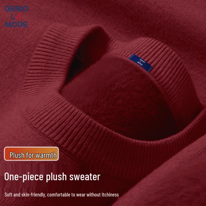 

GENIOLAMODE Men s Plush Lined Winter Knit Sweater XL