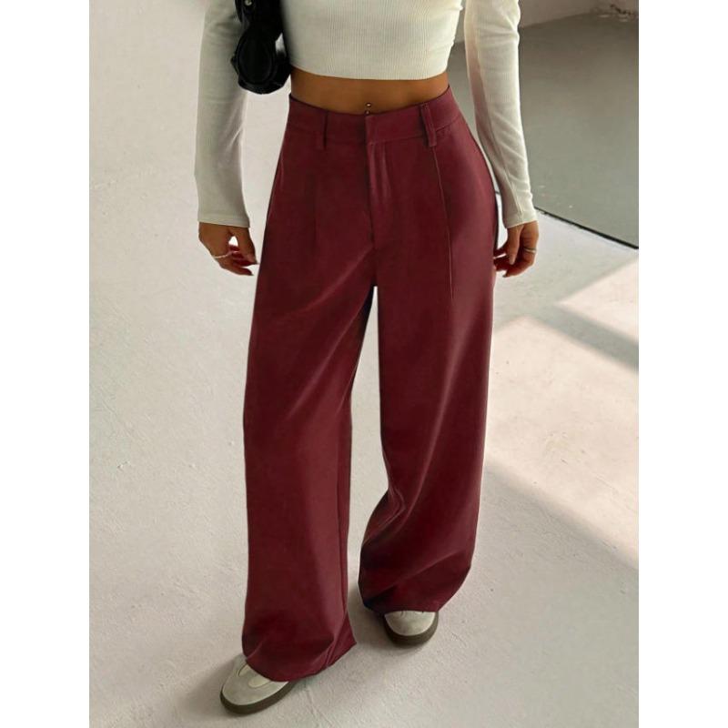 Women's Loose Fit High Waist Palazzo Pants For Office And Casual Streetwear