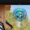 2D Peacock Metal Wind Spinner Colorful Feather Design Outdoor Garden Decor for Patio Yard Kinetic Wind Powered Ornament Unique Gift Idea