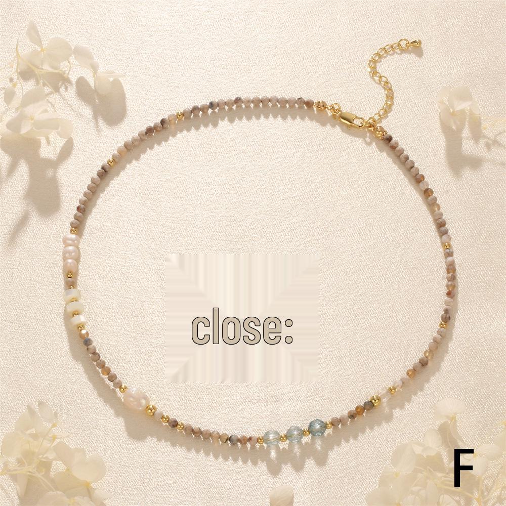 Handcrafted French Design Agate and Freshwater Pearl Necklace