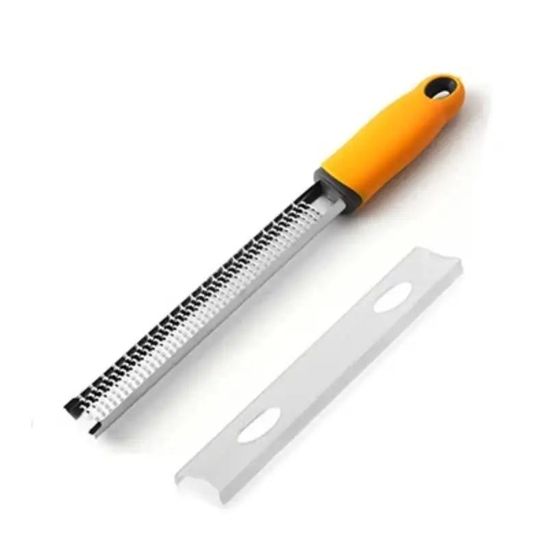 

Stainless Steel Kitchen Grater Slicer with Non-Slip Handle, Dishwasher Safe, Cheese Grater & Lemon Zester with Protect Cover