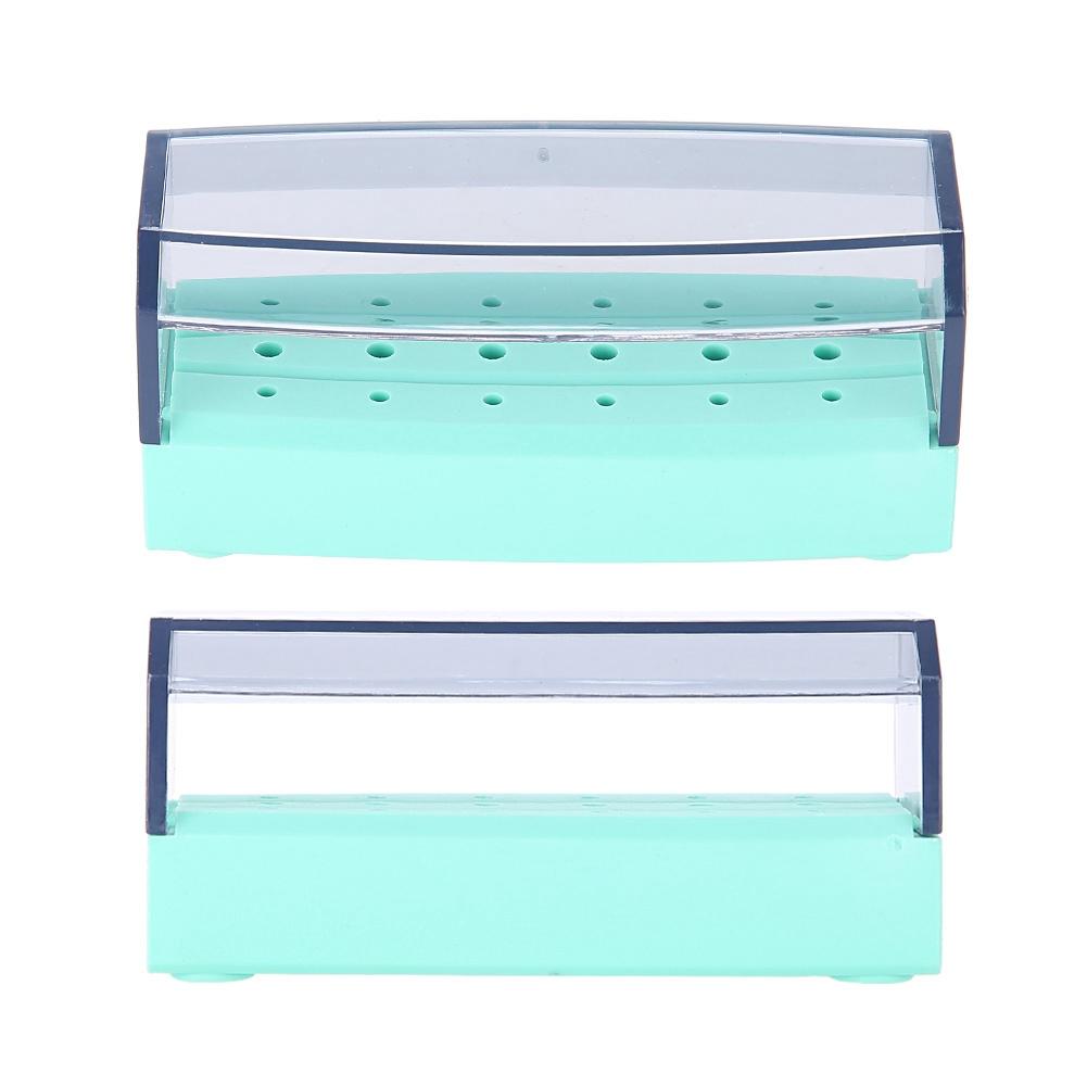 18 Holes Cleaning Box Case Dental Bur Burs Block Holder Autoclavable Dentist Tool GreenS015C