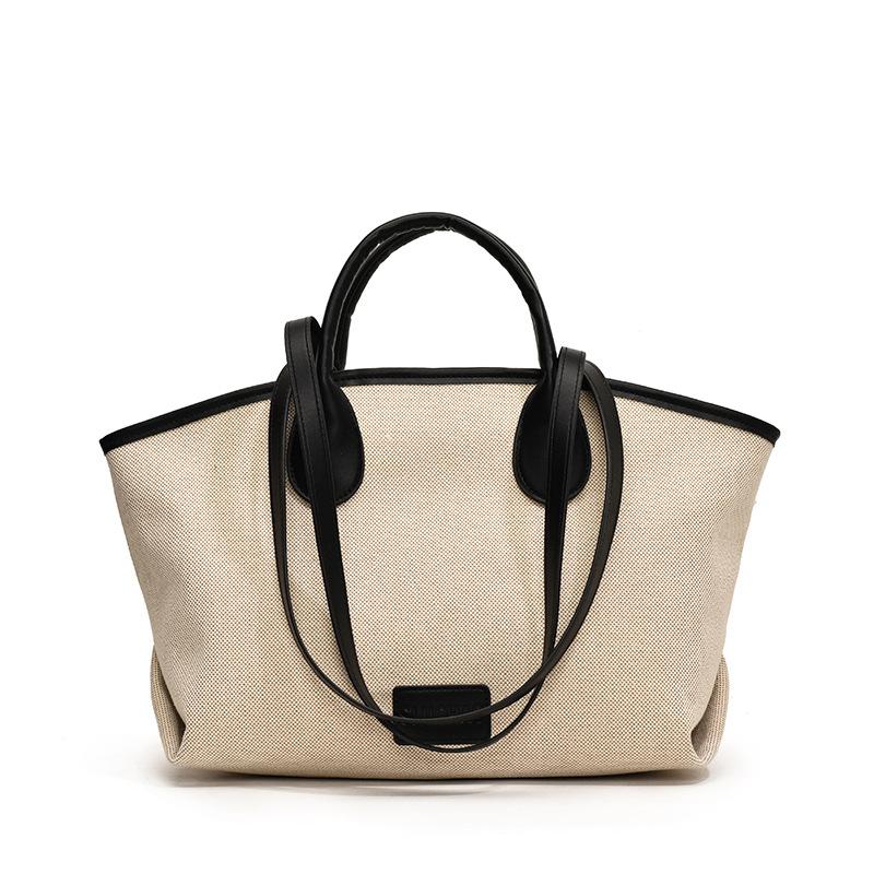 Large-capacity Contrasting Color Casual Bag, Fashionable and Simple Commuter Shoulder Bag Temperament Trendy Women's Portable Messenger Bag