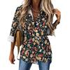 Women Printed Shirt Fashion 2025 New Spring and Autumn Casual Elegant Long Sleeve Lapel Top Street Style Personalized Shirt