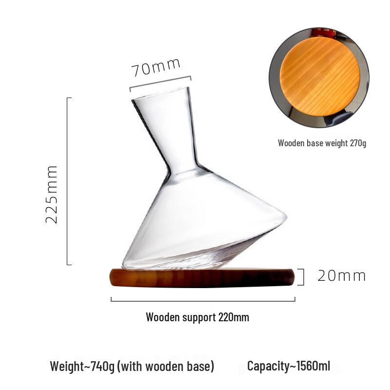 Wide-Edged Dazzling Wine Decanter
