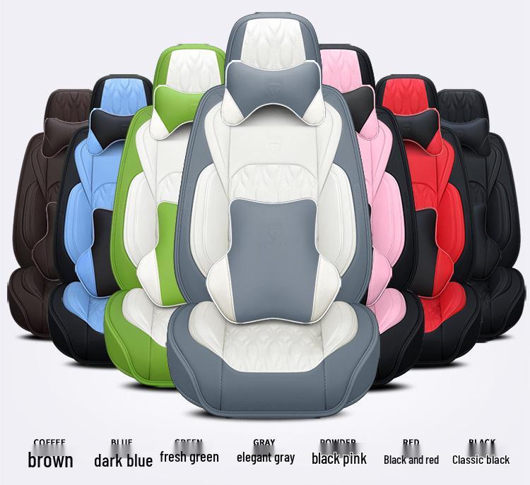 New Seamless Full Leather Universal Car Seat Cushion for All Seasons