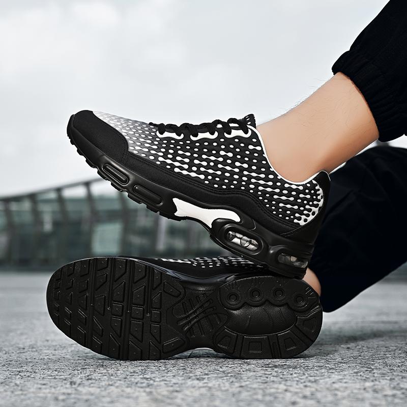 Fashion Sneakers for Men Comfort Air-cushion Running Sports Shoes Soft Sole Non-slip Trainers for Jogging Fitness Training