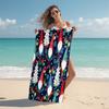 1Pc Christmas Gnome Celebration Beach Towel Microfiber Beach Towel Thin Absorbent For Beach Swimming Yoga Bath Sports