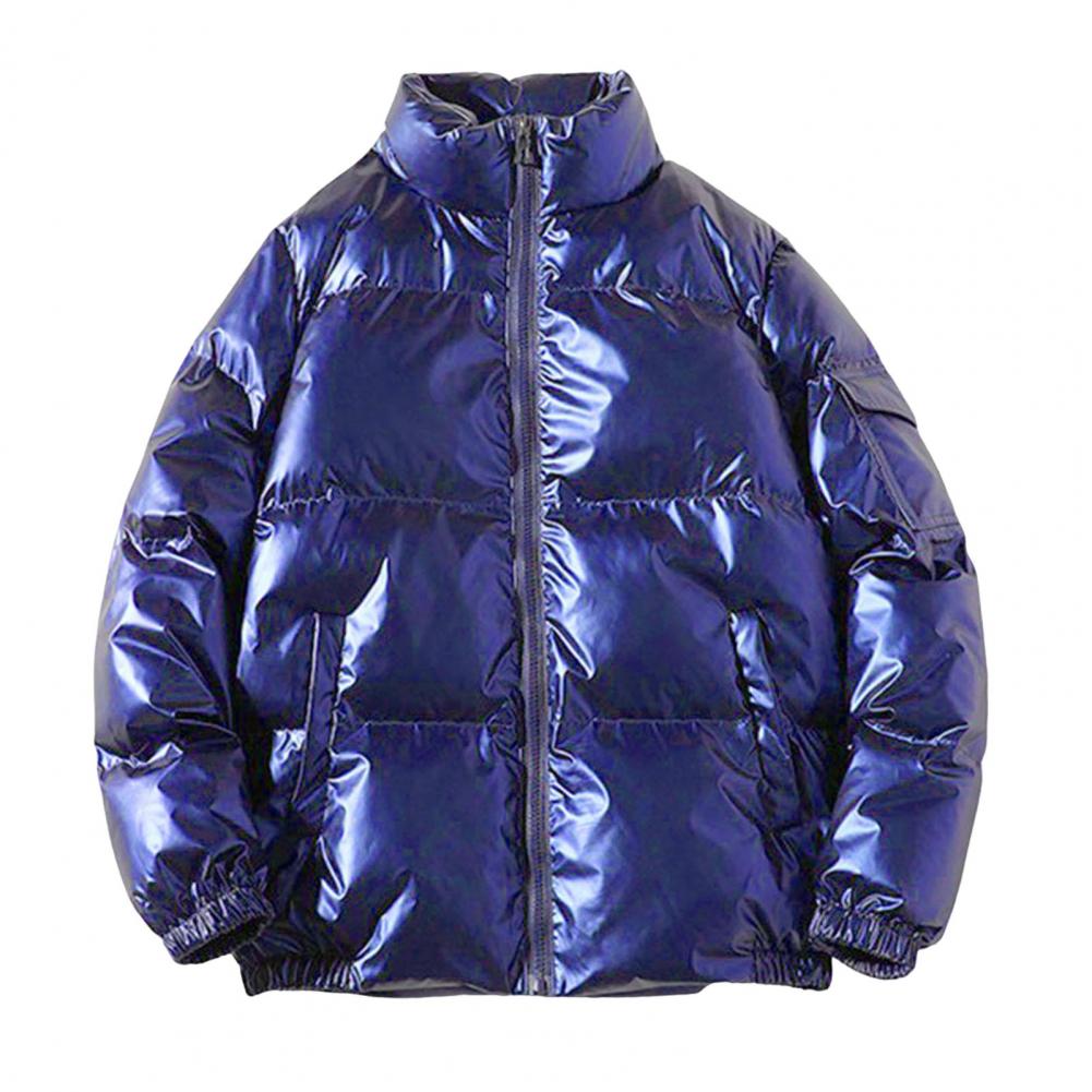 Parkas Glossy Male Padded Coats Men's Down Jacket Korean Luxury Clothing Padding Outerwears New In Clothes Cotton Outwear