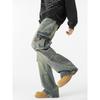 51 Hip-hop American Vintage Multi-pockets Cargo Jeans Street Vibe Washed Distressed Loose Straight Trousers Men