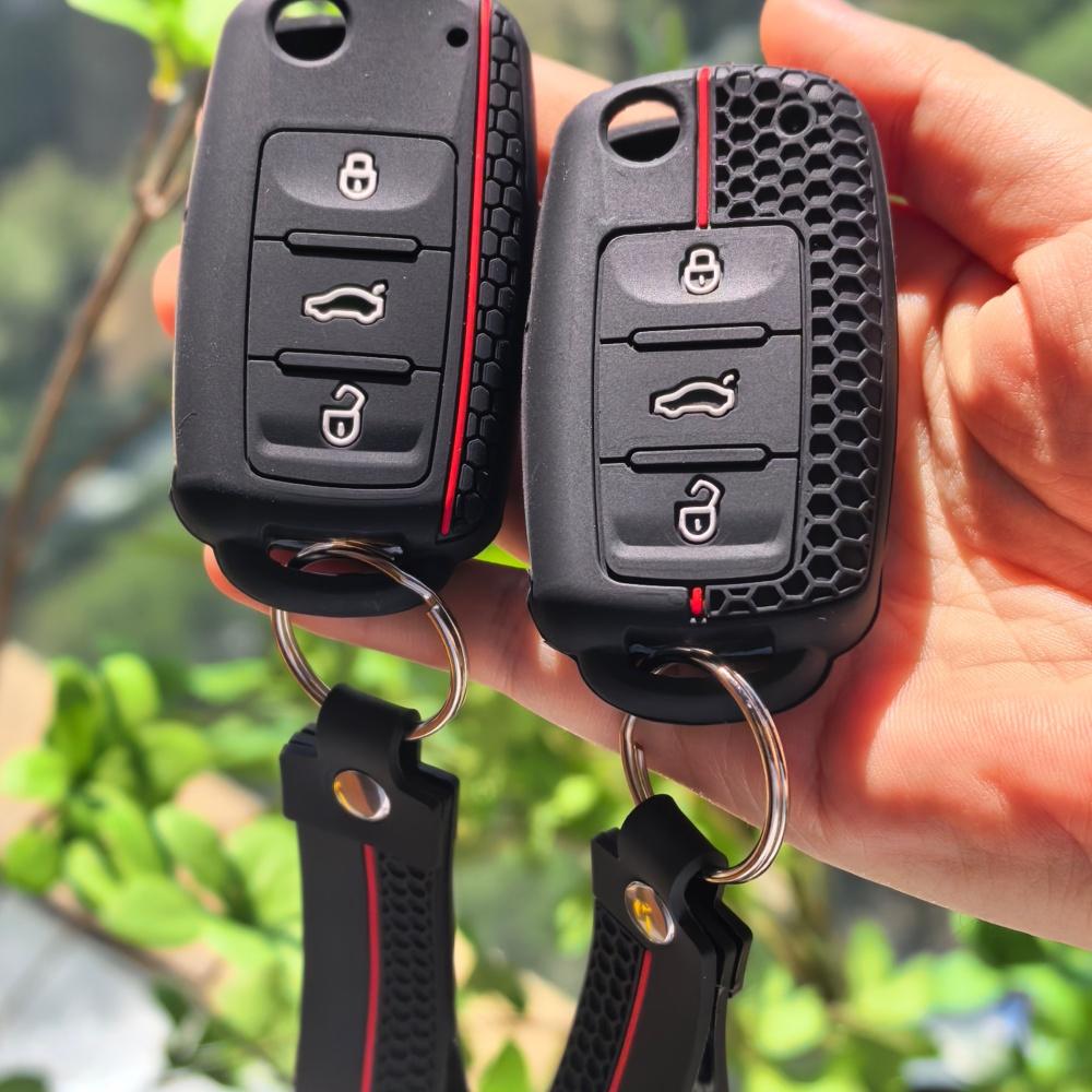 Silicone Keychain key cover For Volkswagen Polo Tiguan Passat B5 B6 B7 Golf 4 5 6 MK6 Jetta Lavida Skoda Octavia Seat Leon Altea