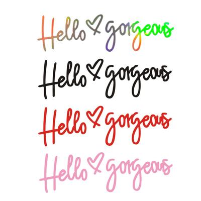 1PC Car Mirror Sticker Hello Gorgeous Text Design Cute Vinyl Decals Auto Decoration Access Waterproof Car Vanity Mirror Sticker