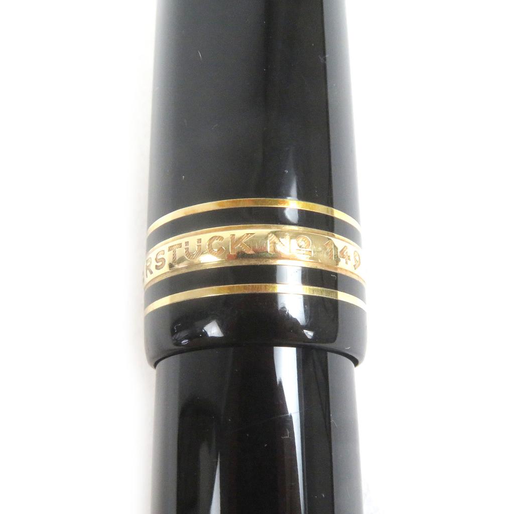 Great MONTBLANC fountain pen Meisterstck 149 Cap type Black gold 18K mens Used