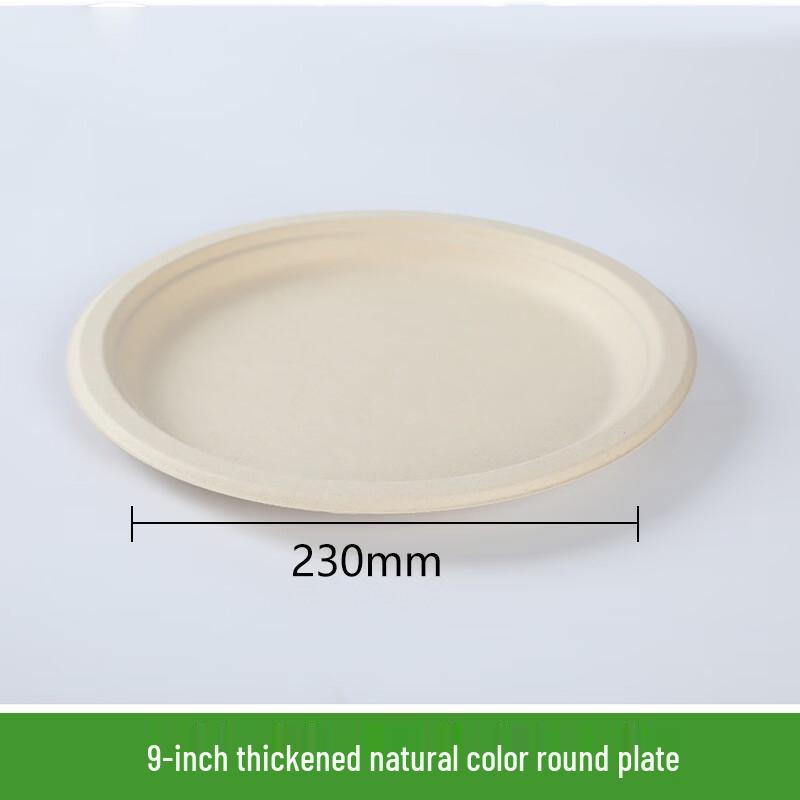 Biodegradable Sugarcane Pulp Disposable Round Plates