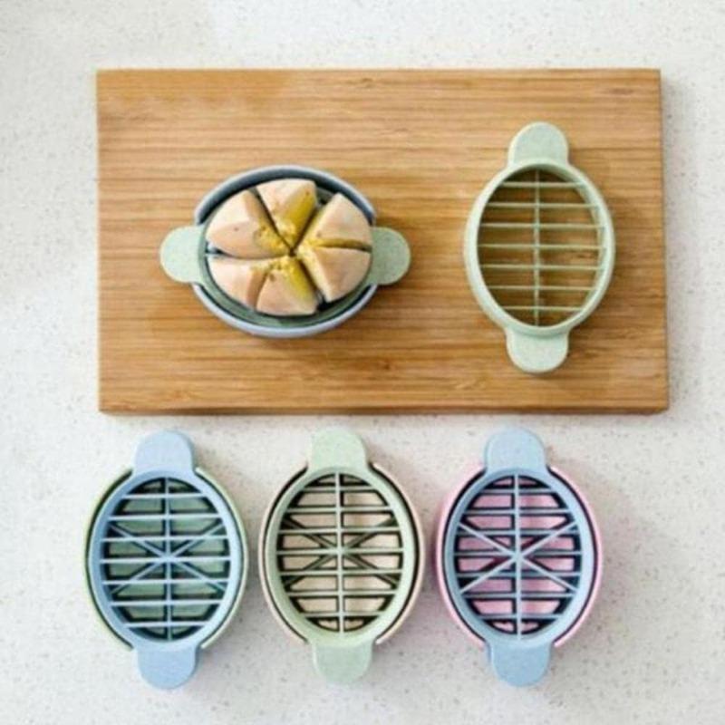Affetta uova per uova sode Tagliauova Utensili Uova 3in1 Uova in salamoia Tritauova Taglio Cucina Cottura Stampo Utensili Gadget Affettatore Divisore(rosa)