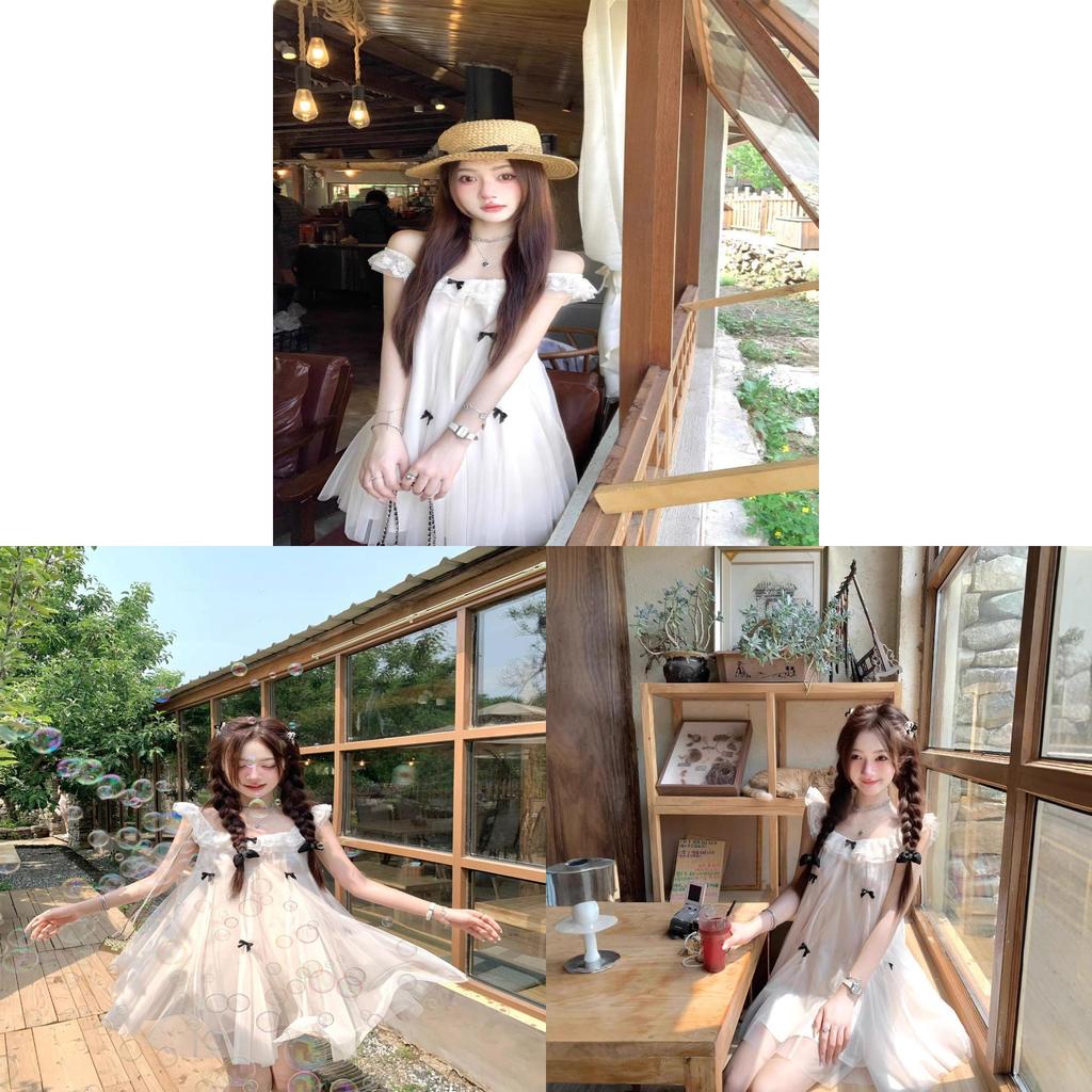 Princess Doll Dress With Butterfly Bow And Flying Sleeves For Summer Fashion
