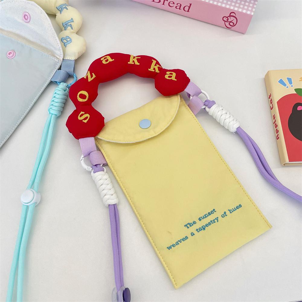 Casual Embroidered Polyester Phone Bag With Snap Closure For Daily Use
