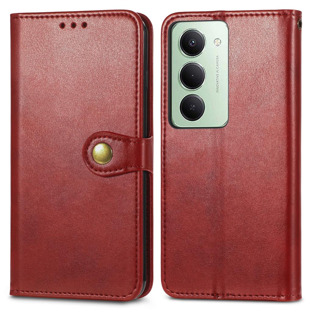 For Xiaomi Redmi 15 4G (EU) (171mm) Case Wallet Stand Leather Phone Cover with Wrist Strap